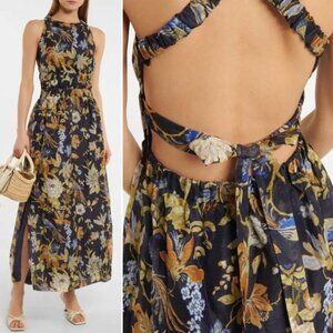SIR THE LABEL Lilian Cross Back Dress in Delia Print
